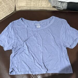 American Eagle Outfitters Light Blue Crop Top